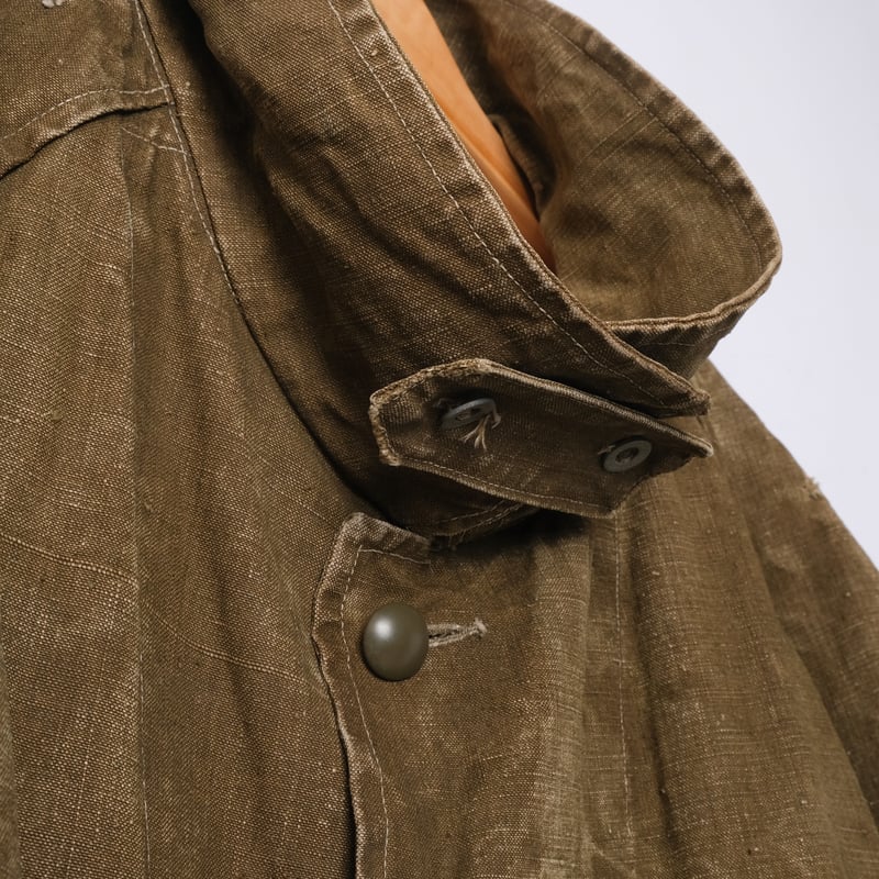 m-35 モーターサイクルコート サイズ2 水通し French Army M35 Motorcycle Coat Linen Size 2