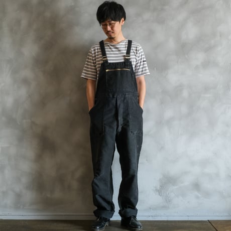 40-50s Le Mont St Michel  French Work Black Moleskin Overalls