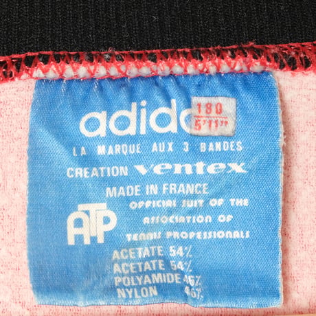 70s Vintage adidas Ventex  ATP Track Jacket Red × Black (Made in France)