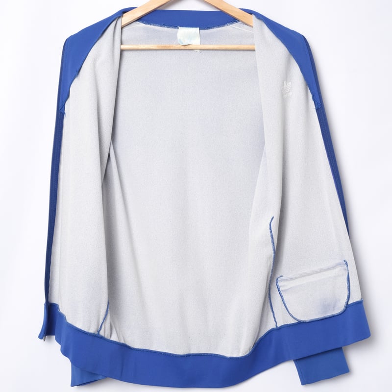 70s Vintage adidas Track Jacket Blue × White (M