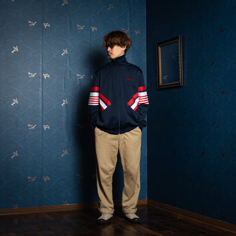 70-80s Vintage adidas Track Jacket Navy × Red (Made in France)