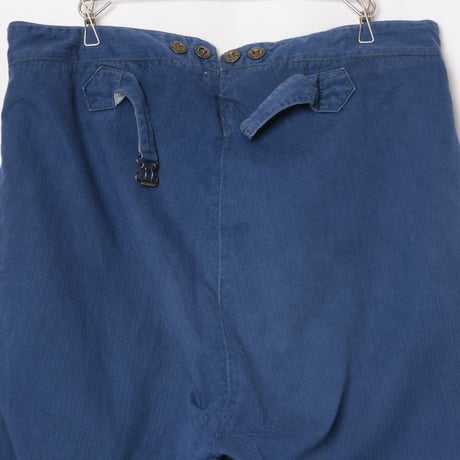 -30s France Vintage Fireman HBT Cotton Trousers