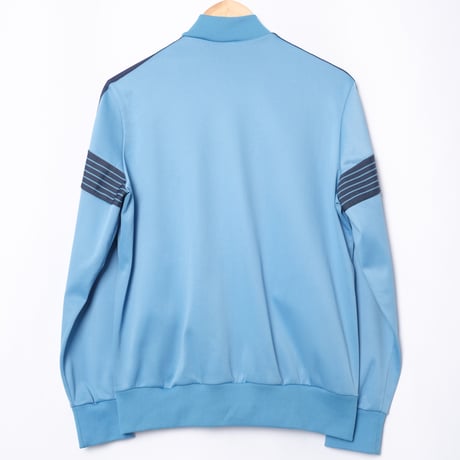 70-80s Vintage adidas Ventex Collarless Track Jacket Light Blue × Navy