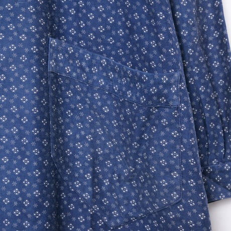 50-60s France Vintage Cotton Work Dress