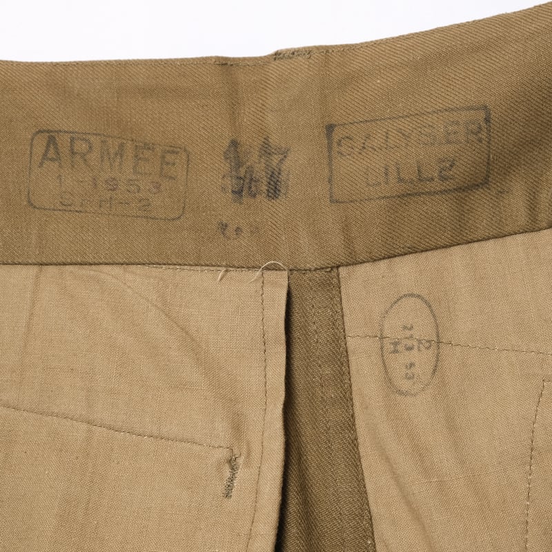 French Army M47 Trousers Early Metal Button Siz French Army M47 Trousers Early Metal Button Siz