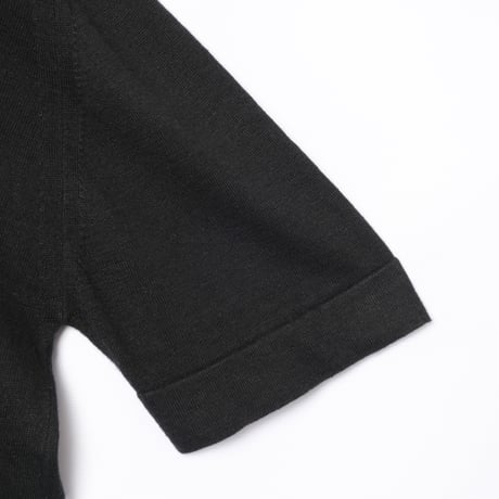 90s JOHN SMEDLEY Cotton Linen Halfsleeve Fullopen Shirt（Made in England)