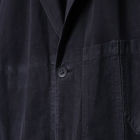 40-50s France Vintage VETRA Black Linen (Metis) Maquignon Coat