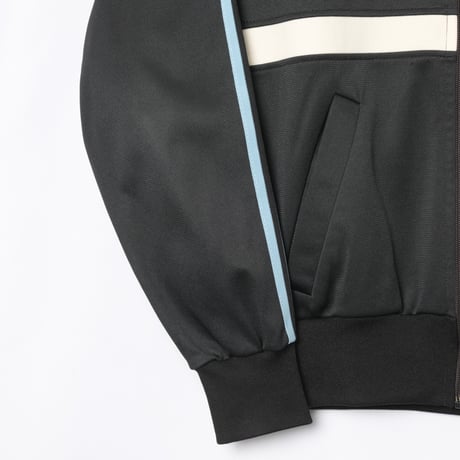 70-80s Vintage adidas Ventex Track Jacket Model First Black × Light Blue (Made in France)