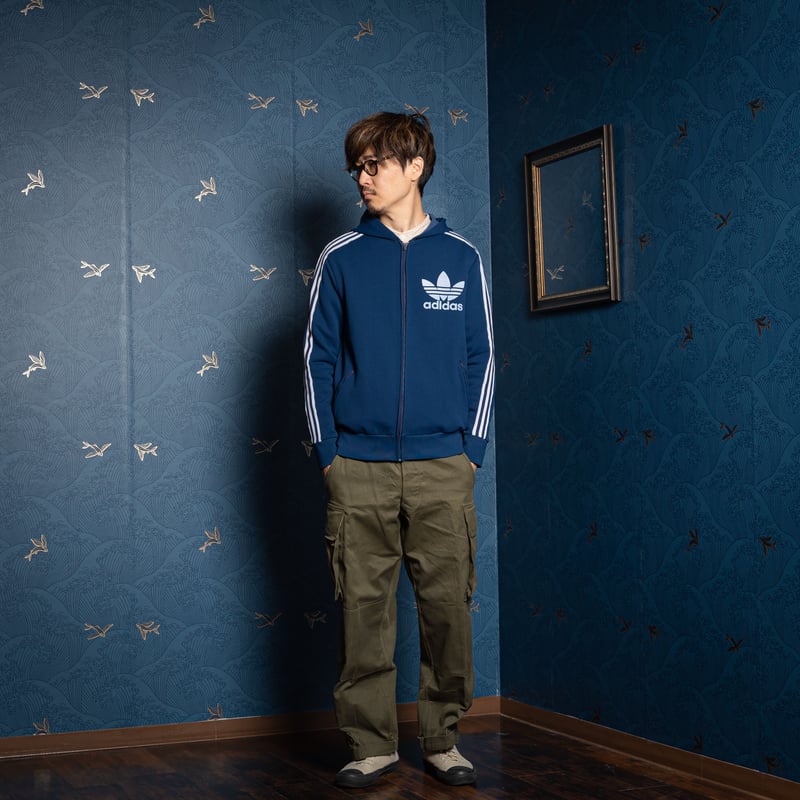 70s Vintage adidas Ventex Hoodie Navy (Made in