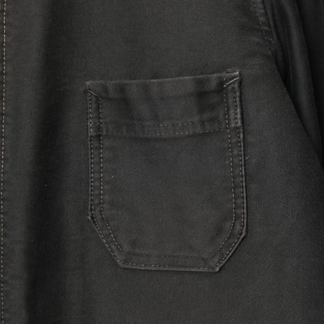 40s France Vintage Dubure & Deverchere Black Moleskin Work Jacket