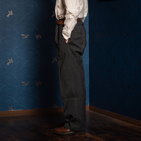 40-50s France Vintage Stripe Trousers