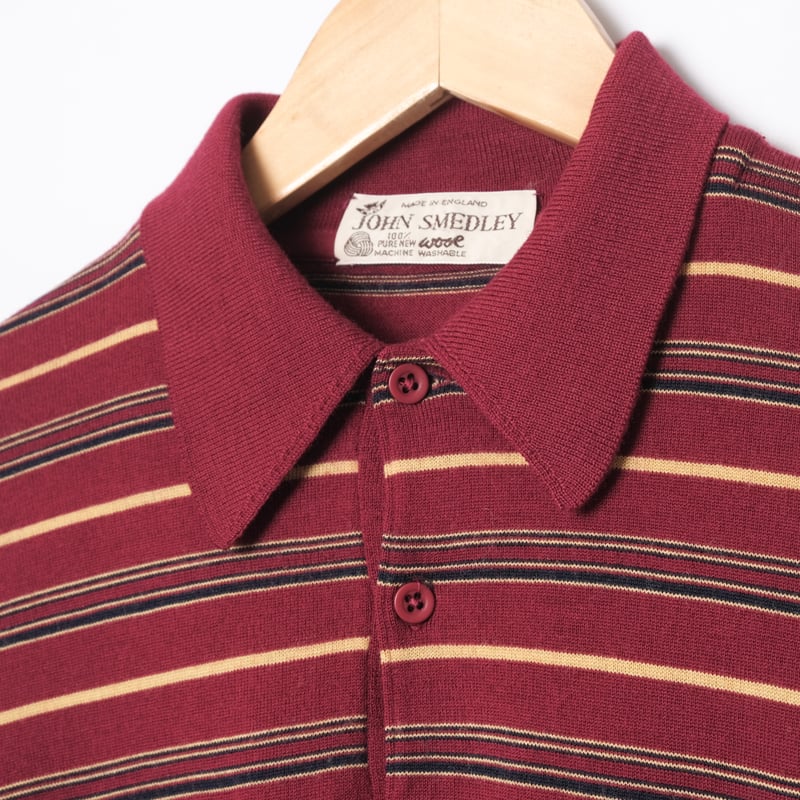70s JOHN SMEDLEY Merino Wool Knit Polo Shirt Bu