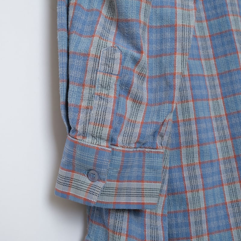 50-60s French Vintage Cotton Granpa Shirts 1 |