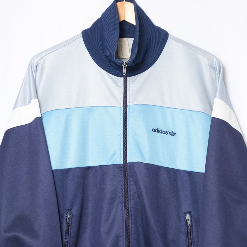 80s Vintage adidas Track Jacket Navy × Light Bl