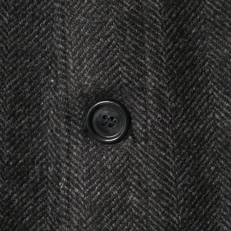 50-60s France Vintage LOiSiR SPORT Herringbone Wool Farmers Work Jacket Size 46 Dead Stock