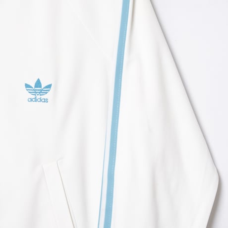 70-80s Vintage adidas Ventex ATP Track Jacket White × Light Blue (Made in France)