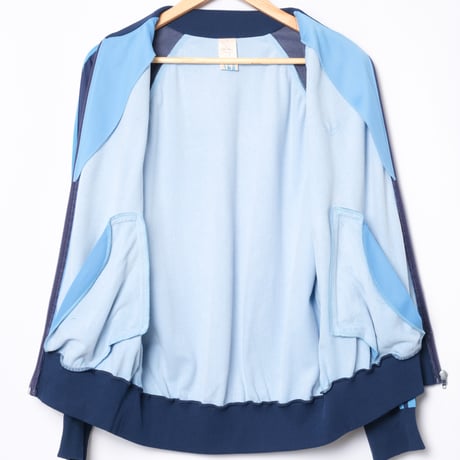 80s Vintage adidas Track Jacket Light Blue × Navy (Made in Hungaria)