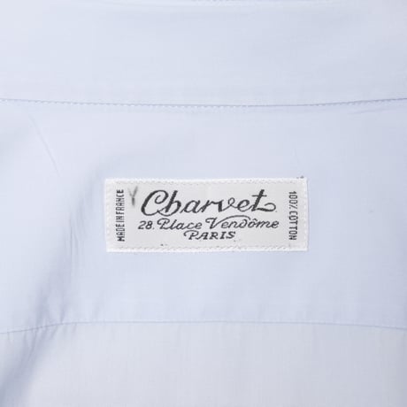 00s- Charvet Cotton shirt Blue（Made in France）