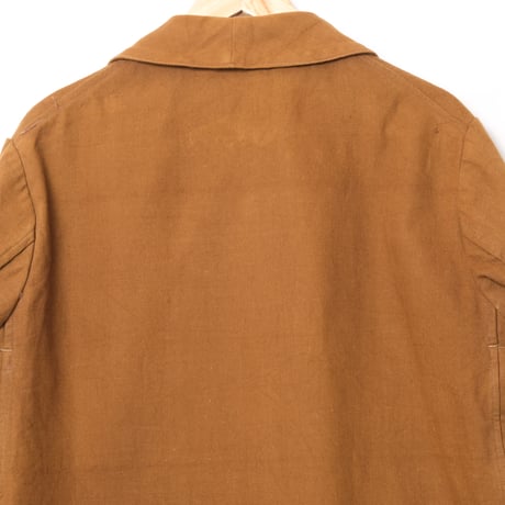 40s France Vintage SOMLYS Cotton Linen Hunting Jacket Dead Stock