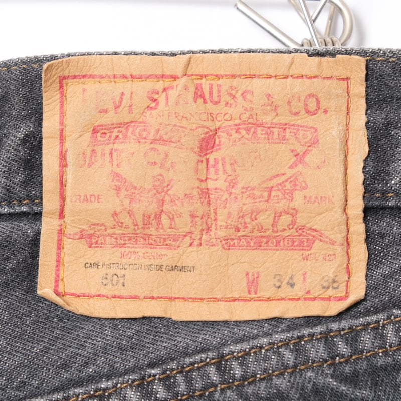 80s Euro Levi's 501 Black Denim Trousers (Made
