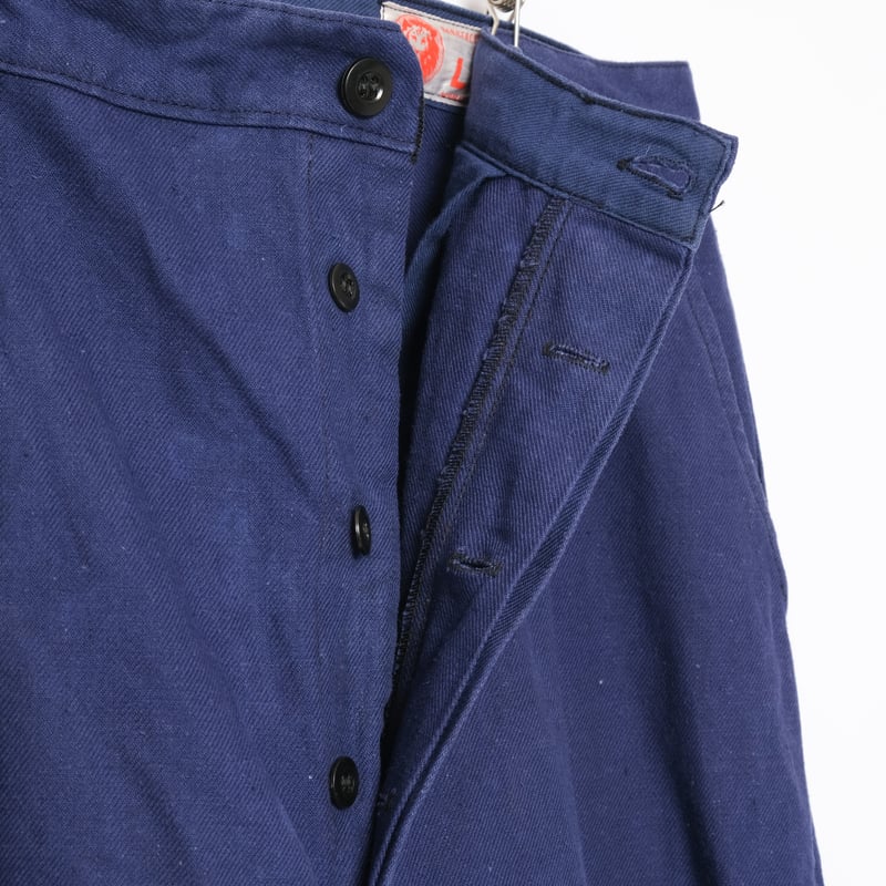50s-60s France Vintage LION Cotton Twill Work T 50s-60s France Vintage LION Cotton Twill Work T