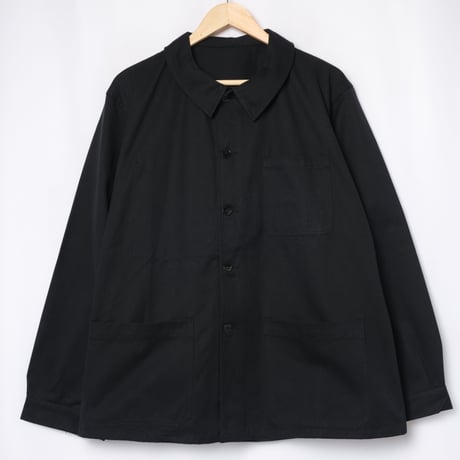 60s France Vintage Black HBT Work Jacket Dead Stock