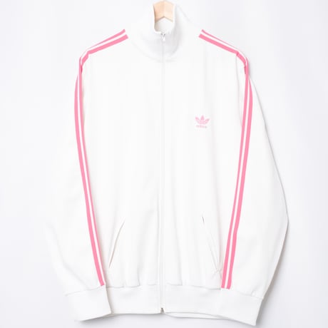 80s Vintage adidas Track Jacket White × Pink (Made in France)