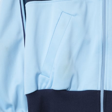 70-80s Vintage adidas Ventex Track Jacket Model  First Light Blue×Navy (Made in France)