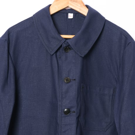 40-50s France Vintage  Au Molinel Blue Metis  Work Jacket Dead Stock Small