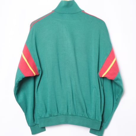 80s Vintage adidas Ventex Knit Track Jacket Green × Red