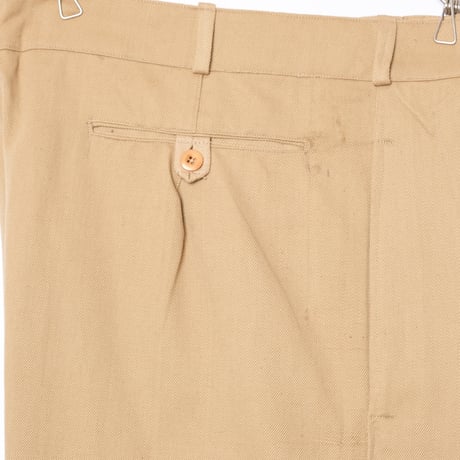 40s French Army FTEO Chino Trousers Size 86M Dead Stock