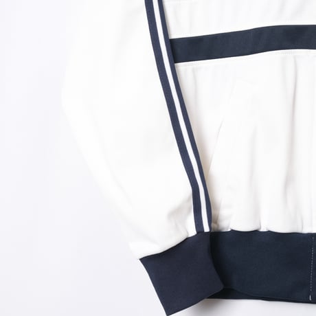 70-80s Vintage adidas Ventex Track Jacket Model First White × Navy (Made in France)