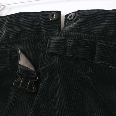 40-50s  France Vintage VETVOR Black Corduroy Trousers Dead Stock
