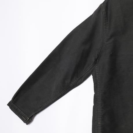40-50s France Vintage Le Mont Sant Michel Black Moleskin Work Jacket Size 56