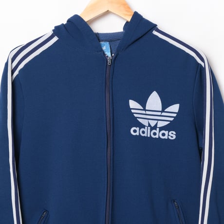 70s Vintage adidas Ventex Hoodie Navy (Made in France)