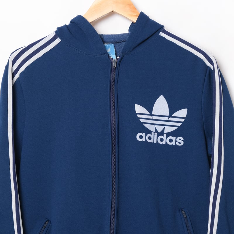 70s Vintage adidas Ventex Hoodie Navy (Made in 