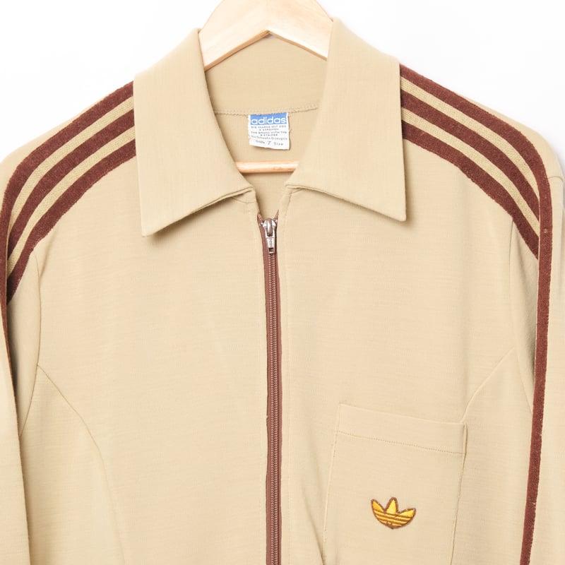 ジャケット・アウター vintage knit coat 70-80s Vintage adidas Knit Jacket Beige（Made in