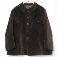 40s France Vintage LE CHEMINOT Corduroy Hunting Jacket