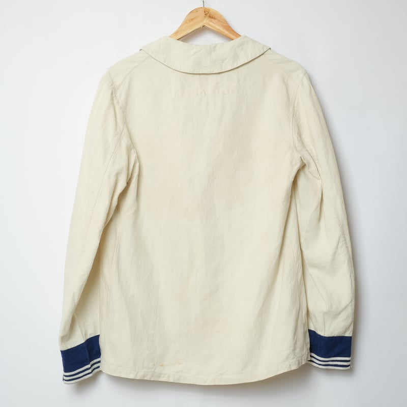 20-30s Marine Nationales Shawl collar Linen Smo