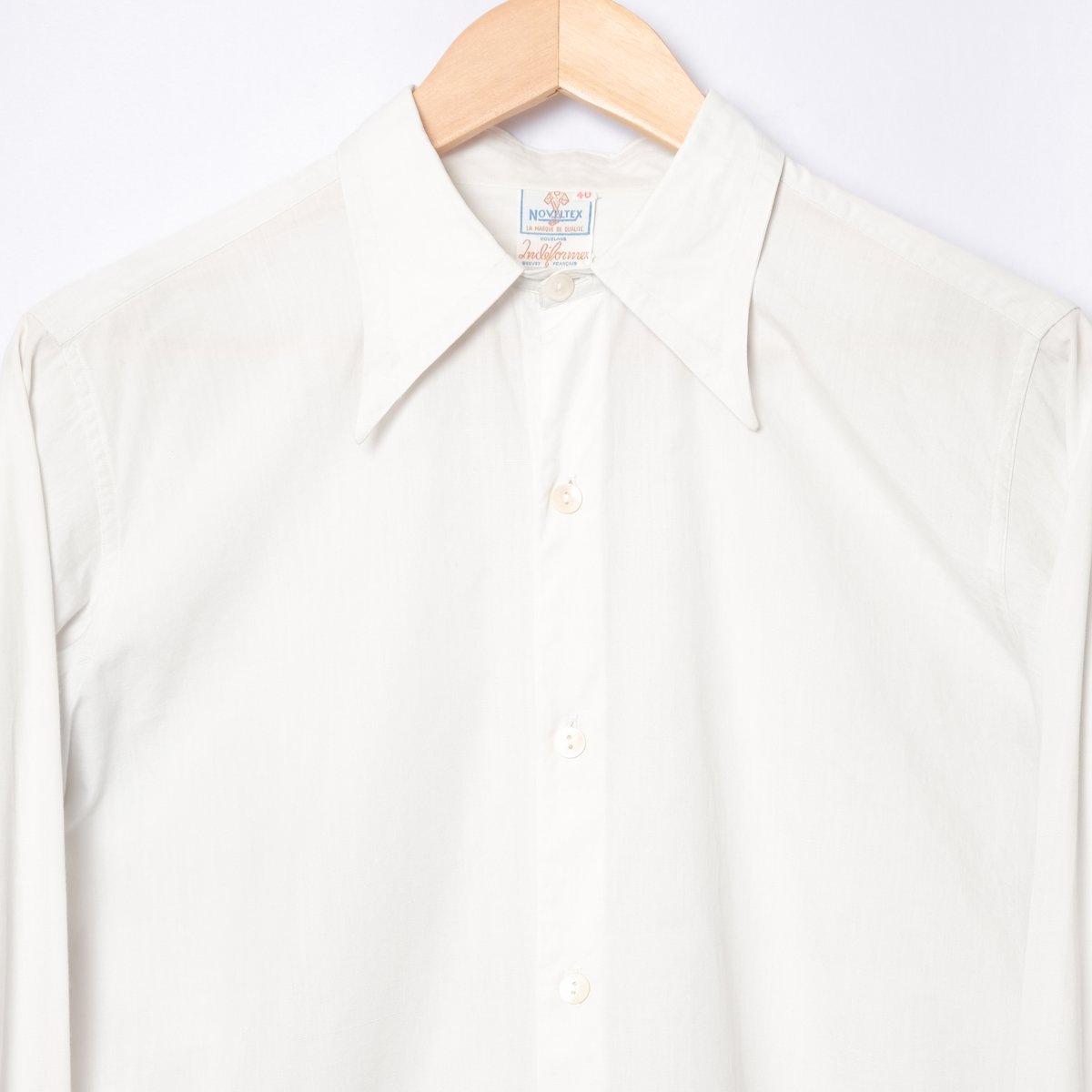【美品】60s Noveltex フレンチシャツ フランス製 ユーロヴィンテージ 美品】60s Noveltex フレンチシャツ フランス製 ユーロ