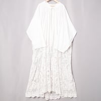 Early 1900s France  Antique Cotton Church Smock