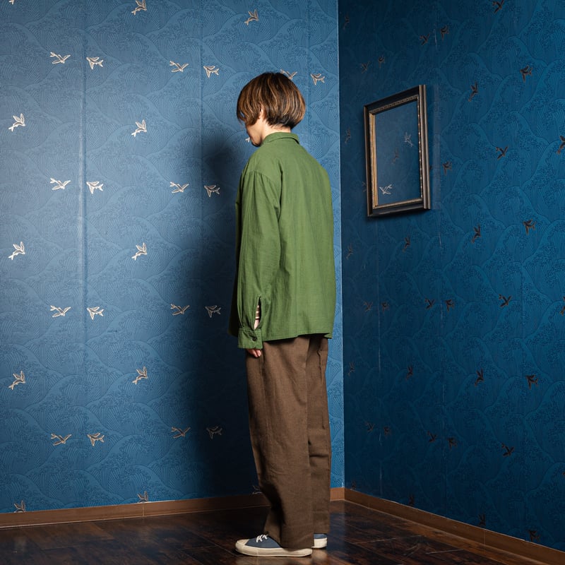 ユーロ ヴィンテージ 60s シャークカラー ボックス シャツ ポプリン生地 60s France Vintage NOVELTEX Shark Collar Shirt