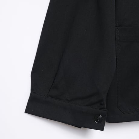 60s France Vintage Black HBT Work Jacket Dead Stock
