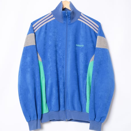 80s Vintage adidas Ventex Track Jacket Model Challenger Blue × Green (Made in France)
