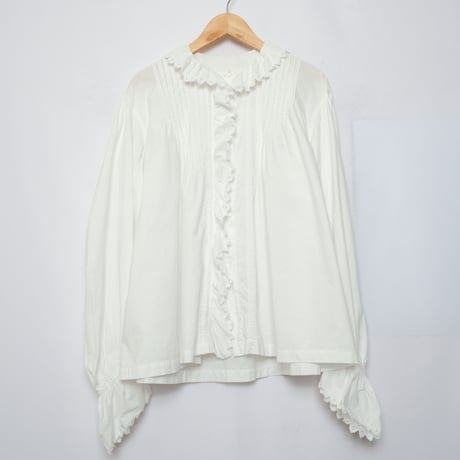 French Antique Cotton Lace Blouse  1