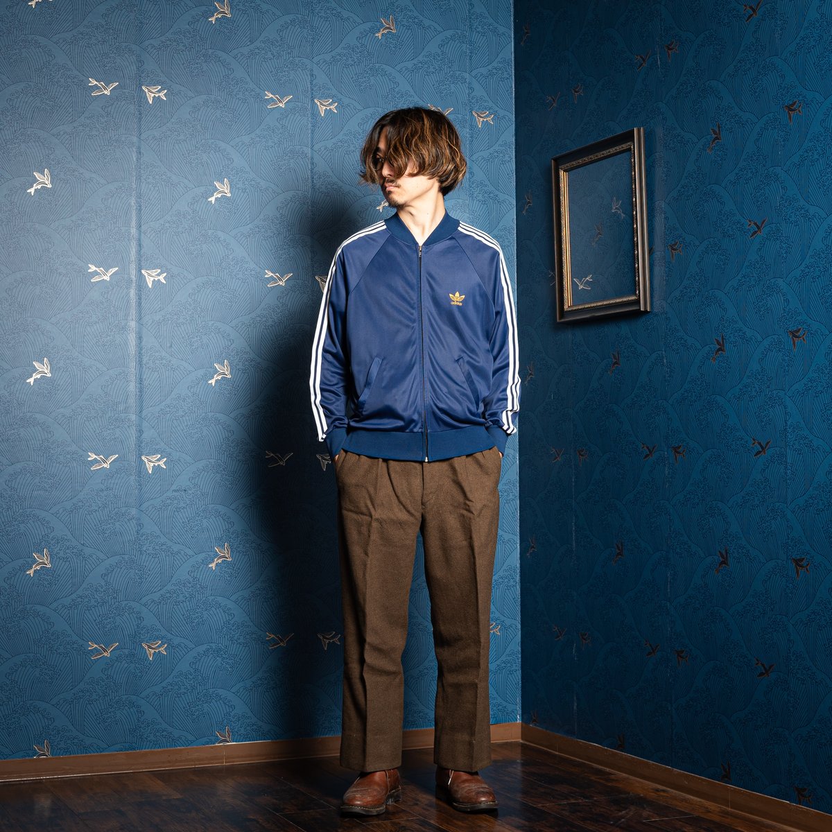 70s Vintage adidas Ventex ATP Track Jacket Navy
