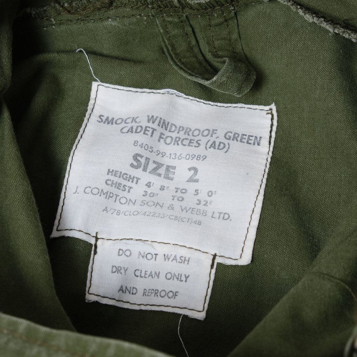 60-70s British Cadet Force Smock Jacket Size 2 