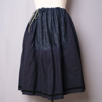 -1940s Hungarian Vintage indigo Cotton Skirt 1