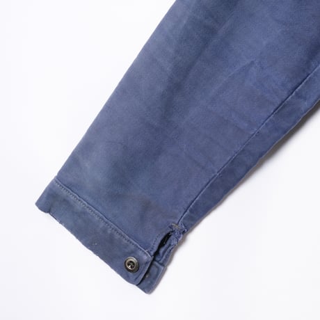 40s France Vintage Paul Passant Blue Moleskin Work Jacket