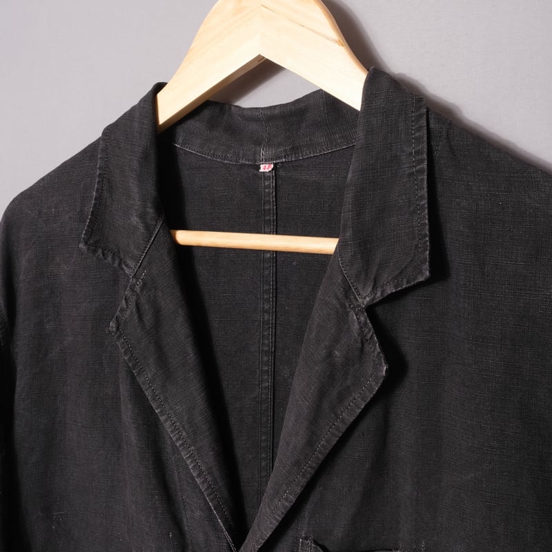 専用 French vintage ブラックシャンブレーコート アトリエ
